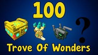 Opening 100 Trove Of Wonders Chests! VERY RARE LOOT?! Trove