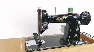 Demonstrating the Pfaff 30 Sewing Machine (Bobbin Winding, Threading and Sewing)