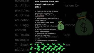 Here are some of the best ways to make money online