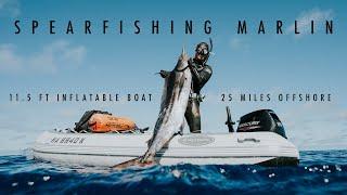 Hawaii Spearfishing MARLIN 25 MILES Offshore In An Inflatable Dinghy!!