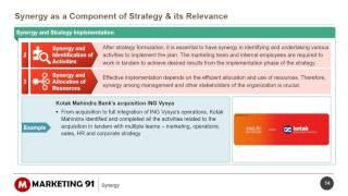 Role of Synergy in Strategy - Why synergy is important to Strategy