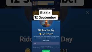 X Empire riddle of the day today 12 September| Musk empire