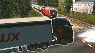 Truck vs Train (ETS2 Crash Test)