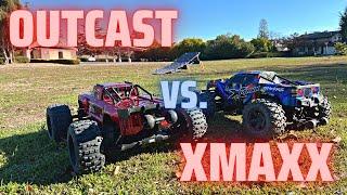 Traxxas X-maxx vs. Arrma Outcast 8s 1/5 monster truck shootout