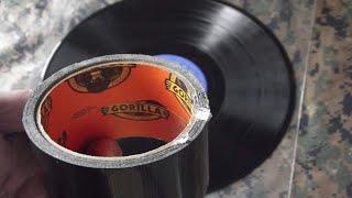 How to make a scratched Vinyl Record play with no skip using Gorilla Tape