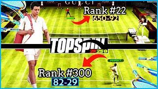 Rank 300 vs Rank 22 Insane TopSpin 2K25 Player vs Player Gameplay | World Tour