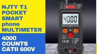 NJTY T1 TRUE RMS POCKET SMART PHONE MULTIMETER 4000 COUNTS CATII600V,MADE IN CHINA