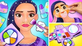 Realizziamo Una BEAUTY BOX Per Asha, La Nostra Bambola Di Carta! || MAKEOVER & FAI DA TE!