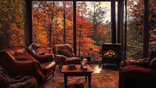 Cozy Moment with Crackling Fireplace & Piano Music Ambience | Relax, Sleep, Soothe Your Mind