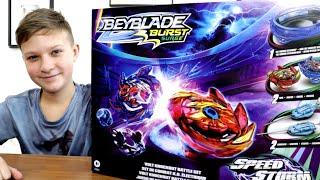 Бейблэйд 5 сезон! ОБЗОР арены и двух Beyblade Burst Surge Кинг Хелиос и Супер Гиперион! Супер Тима