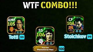 J. Cruyff 106 Epic Double Booster + 105 Totti + 104 Stoichkov = ?  || efootball 2025