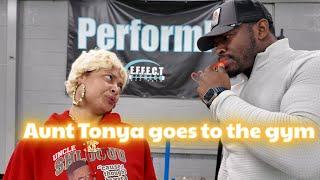 Aunt Tonya goes to the gym for the New year at Effect Fitness Gym