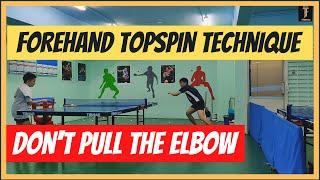 Table Tennis Forehand Topspin Tutorial - How elbow affect the shots. Beginners must know!