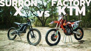 Factory KTM vs. SUR-RON X  | Electric Dirt Bike Test