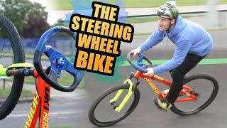 THE STEERING WHEEL MOUNTAIN BIKE - SENDING MTB FREERIDE!