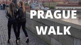  PRAGUE CZECH REPUBLIC, WALKING TOUR, PRAGUE CITY WALK, GOLDEN LANE, CHARLES BRIDGE, PRAHA, 4K60