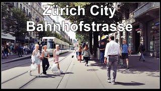 Zurich City Walking Tour / Bahnhofstrasse Zürich / Stadt Zürich, Schweiz 2020