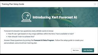 A look at Xert's forecast AI