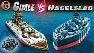 Gimle VS. Hagelslag Overlord - From the Depths Battleship Battle