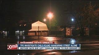 Toddler returned to mother after being found naked, wandering alone outside in north Tulsa