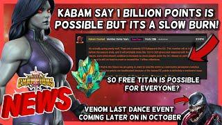 Kabam say 1 Billion Points is Possible! | Selector Compensation | Final Day of Crystal Cleanse [MCN]