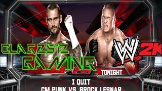 WWE 2K14 CM Punk Vs Brock Lensar I Quit Match