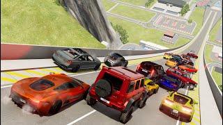 Big Ramp Jumps with Real Car Mods 14 - BeamNG Drive Crashes | DestructionNation