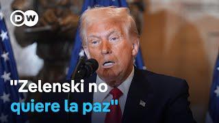 Trump dice que "no tolerará" por mucho tiempo la posición de Zelenski sobre la guerra