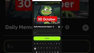 Memes Labs Bot Daily Cipher Code Today | 30 October Memes Lab Cipher Code | Memelab Daily Cipher