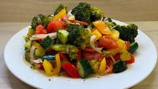 Broccoli salad. Kazakh recipe. Making an easy salad.