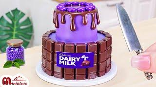  Best Ever Miniature Two-Tier Dairy Milk Cake Decoration | ASMR Cooking Mini Food