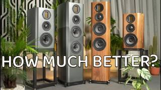 NEW Wharfedale EVO 5 Speakers vs EVO 4 HOW MUCH BETTER? Not even close