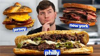 Cooking And Ranking Every East Coast SANDWICH! (Philly Cheesesteak, Italian Sub, Pastrami on Rye...)