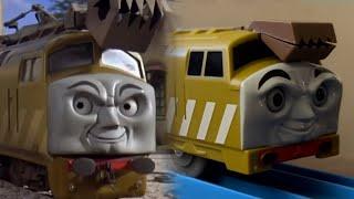 TATMR - Diesel 10 finds Thomas and James at Tidmouth Sheds scene (TrackMaster remake)