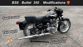 Royal Enfield Bullet 350 Standard Modification | Long Bottle Silencer For Bullet |