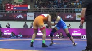 1/2 WW - 59 kg: S. SARITA (IND) v. Y. KON (JPN)