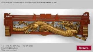 Asian Antique Cornice Indian & Southeast Asian Architectural