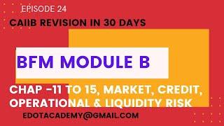 # 24 CAIIB BFM Revision Module B Chap 11to15 Market, Credit, Operational & Liquidity Risk /Basel III