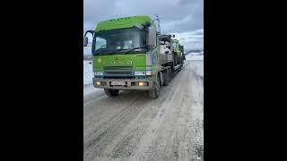 27.02.23 топим лед. Холмский перевал. Сахалин boat, truck tractor, trucker, snow blower, excavator