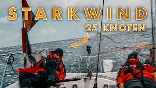 Sailing 100 kilometers in strong winds (25 knots)