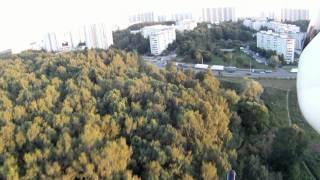 Flight FPV RC Helicopter. Moscow. Yasenevo. The sun, wind, sound...