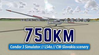 750 km triangle (LS4a/Club Class) // Condor 3 Simulator