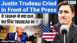 Trudeau in Tears! Emotional Breakdown After Trump Showdown! Trump vs Trudeau | World Affairs