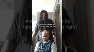 Dad shaves off dreads in solidarity with son with cancer ️ No greater love