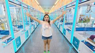 There are 100's of Claw Machines at this Arcade!