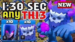 Th13 Yeti Witch Attack With 10 Zap Spell | Best Th13 Attack Strategy in Clash of Clans