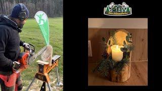 Christmas magic meets chainsaw: DIY candle holders to copy