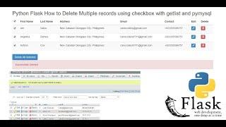 Python Flask How to Delete Multiple records using checkbox with getlist and pymysql