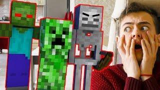 МАЙНКРАФТ В РЕАЛЬНОЙ ЖИЗНИ ДИМА ПРОТИВ МОБОВ ИЗ MINECRAFT