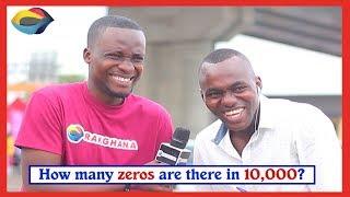 How many ZEROS are there in 10,000? | Street Quiz | Funny Videos | Funny African Videos